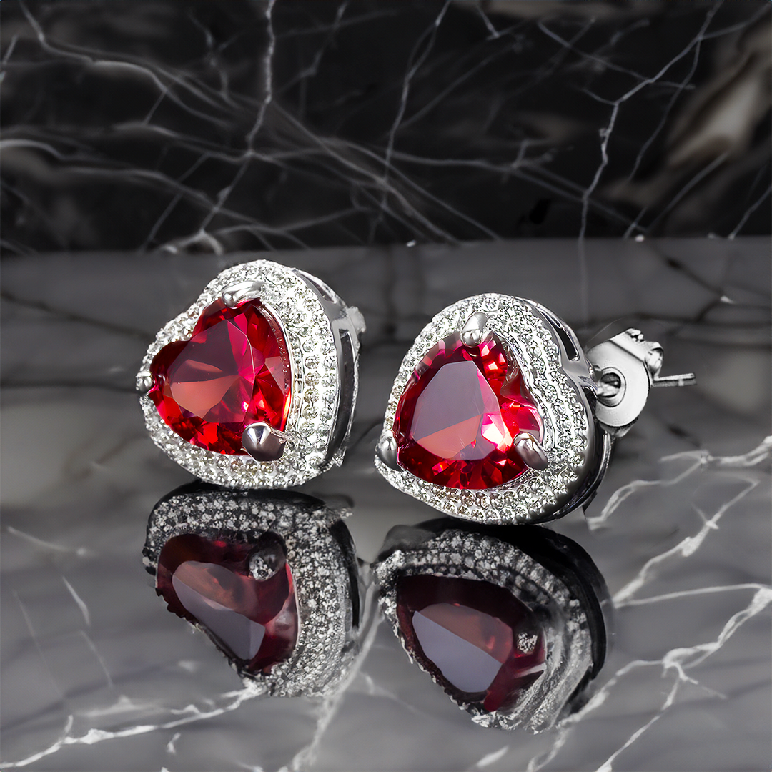 Anting Tiara Red Hearts - Jualan Penghabisan❗