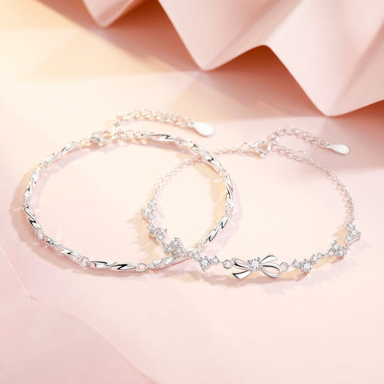 Silver &amp; Shine Couple Bracelets