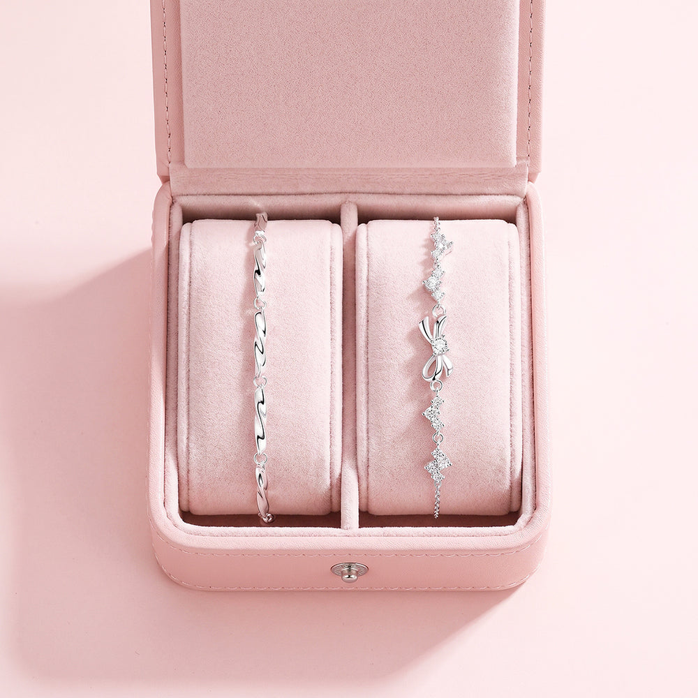 Silver & Shine Couple Bracelets
