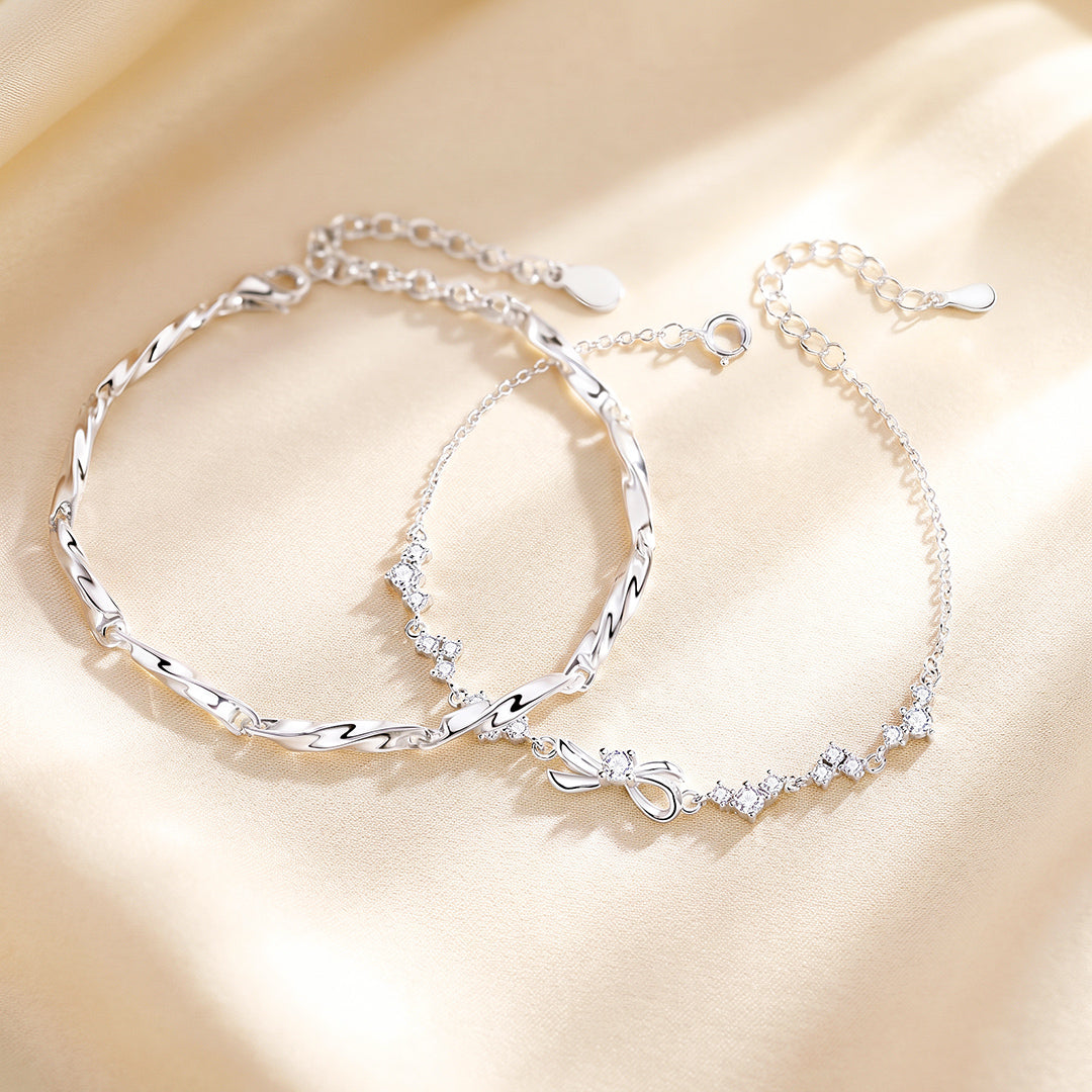 Silver &amp; Shine Couple Bracelets