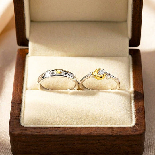 Sun &amp; Moon Couple Rings | Solar and Lunar Love