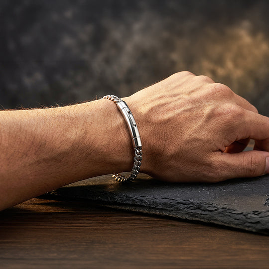 Apex Titan | Premium Titanium Steel Box Chain Bracelet in High-Polished Silver