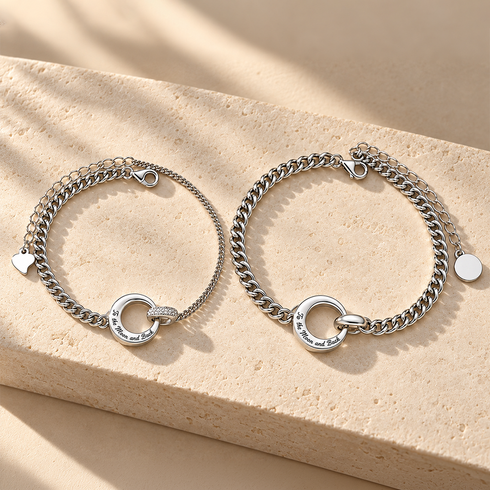 To the Moon and Back | Couple Bracelets