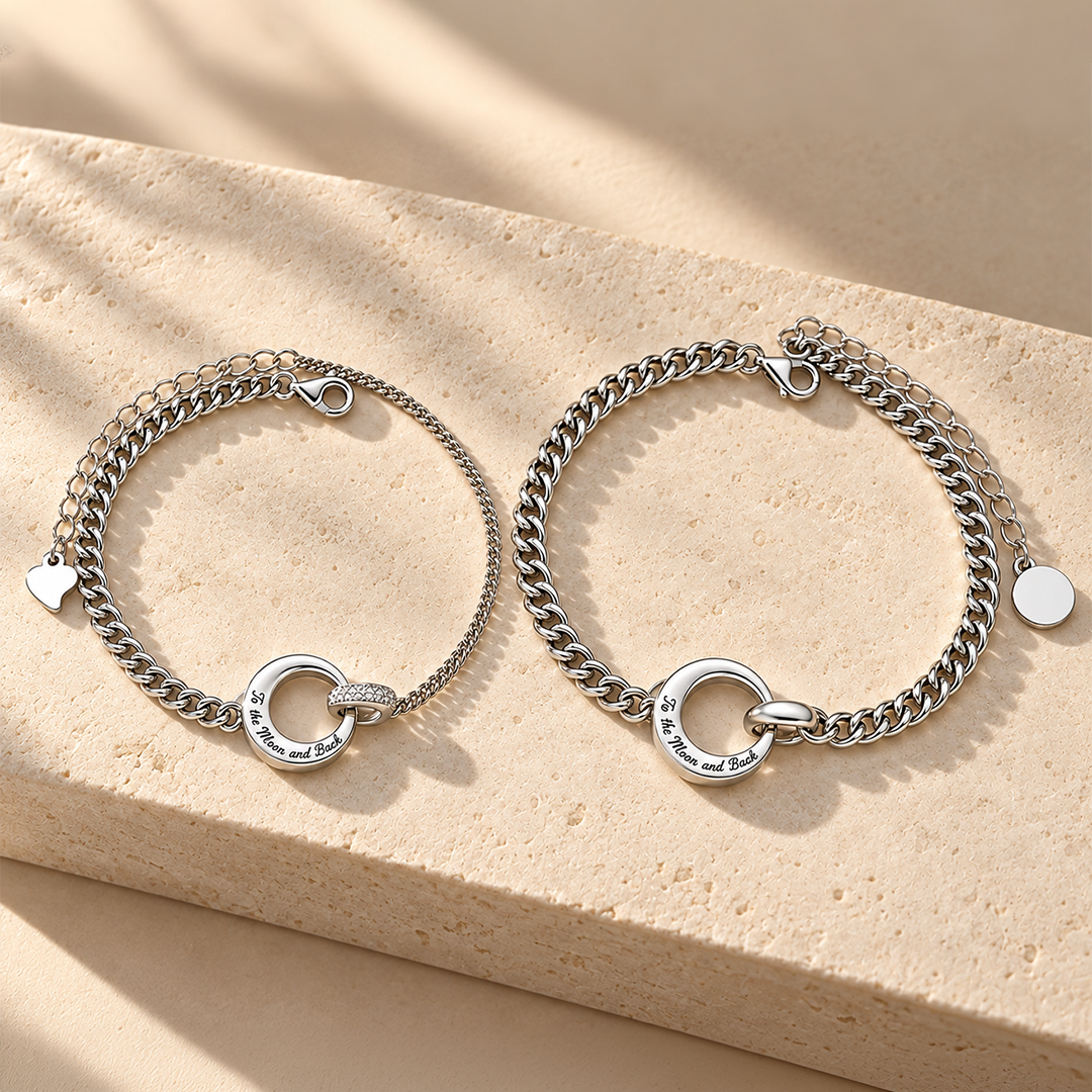 To the Moon and Back | Couple Bracelets