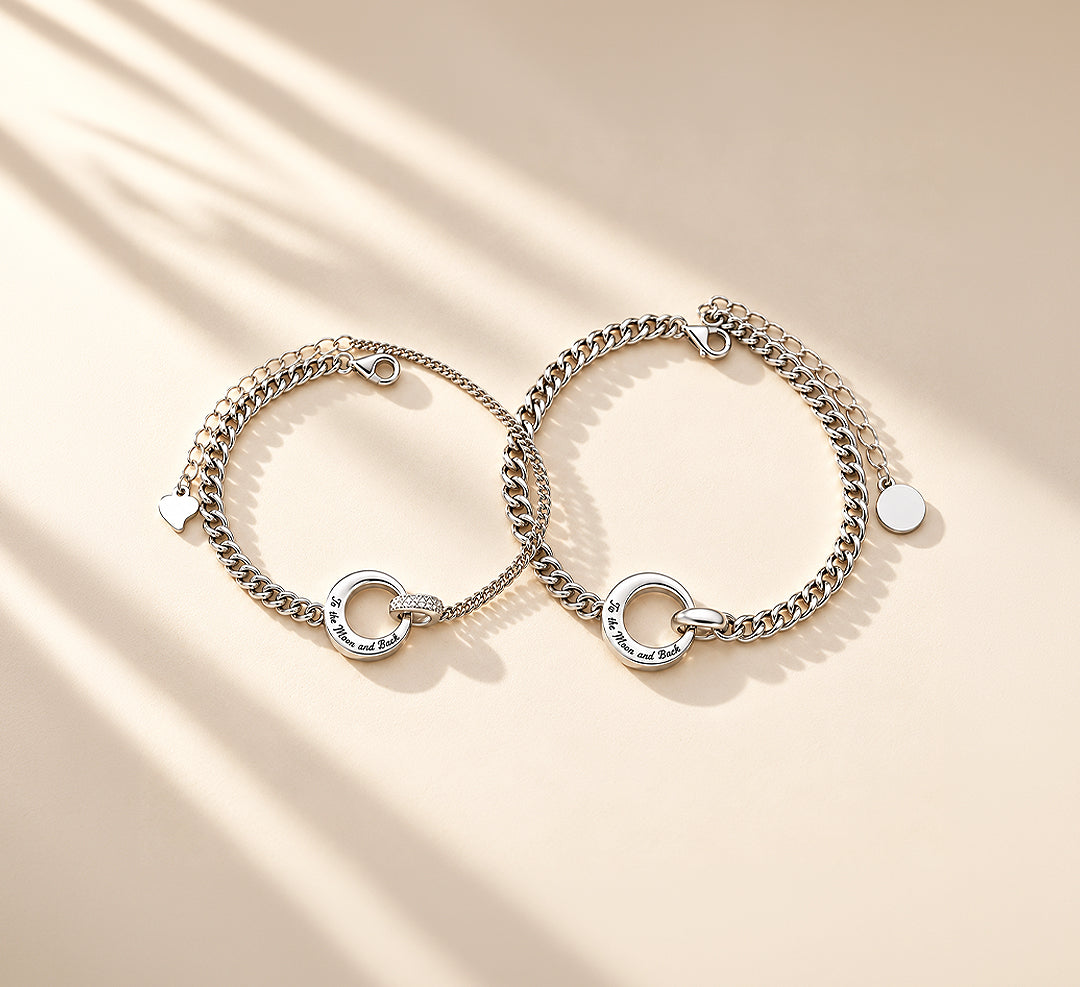 To the Moon and Back | Couple Bracelets