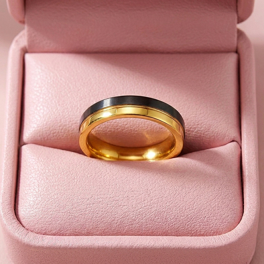 Toffee | Asymmetrical Brushed Dual Tone Tungsten Carbide