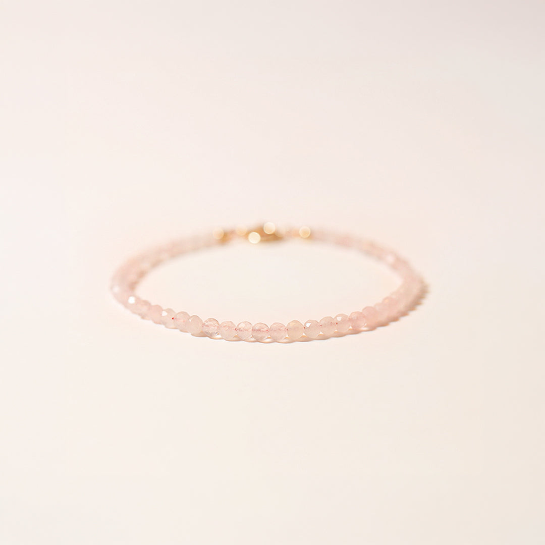Rose Quartz Love &amp; Emotional Healing Natural Crystal Bracelet | C181