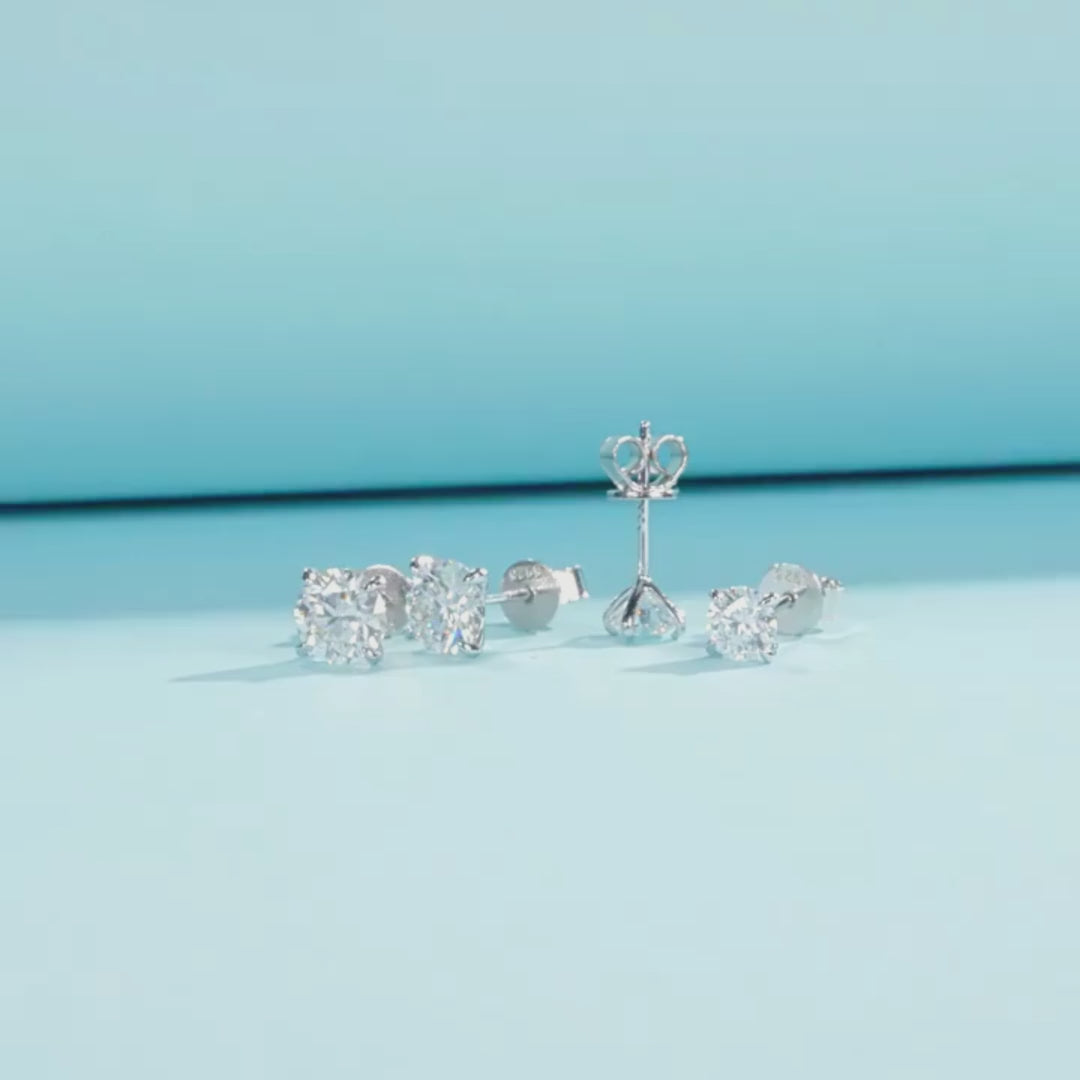 Prm8102: The Moissanite Solitaire Stud Earrings