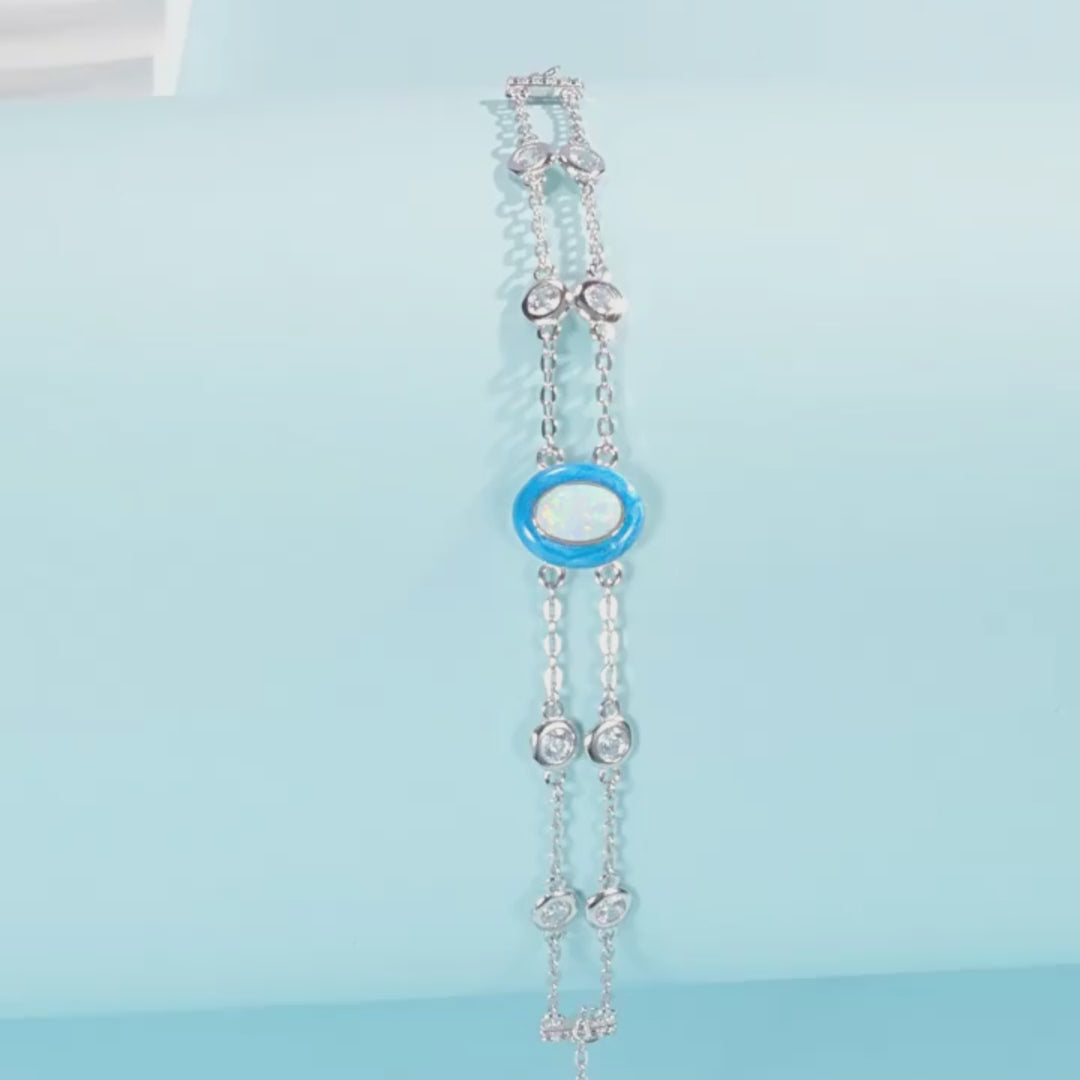 Prm9126: The Azure Opal Duet Bracelet
