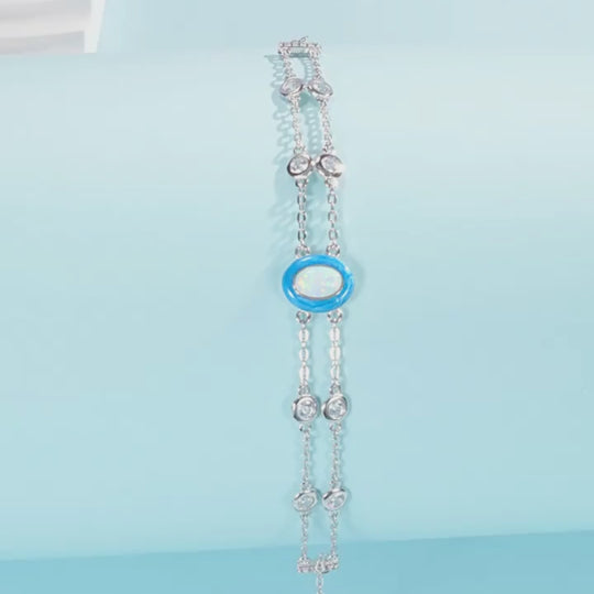Prm9126: The Azure Opal Duet Bracelet