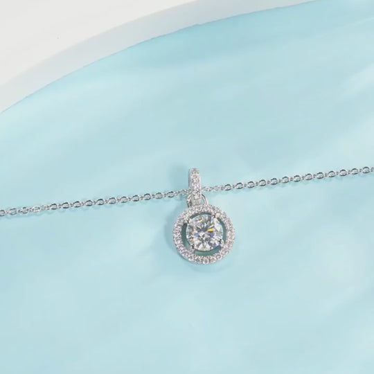 Prm2004: The Moissanite Grand Halo Necklace