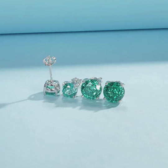 Prm8111: The Paraiba Solitaire Stud Earrings