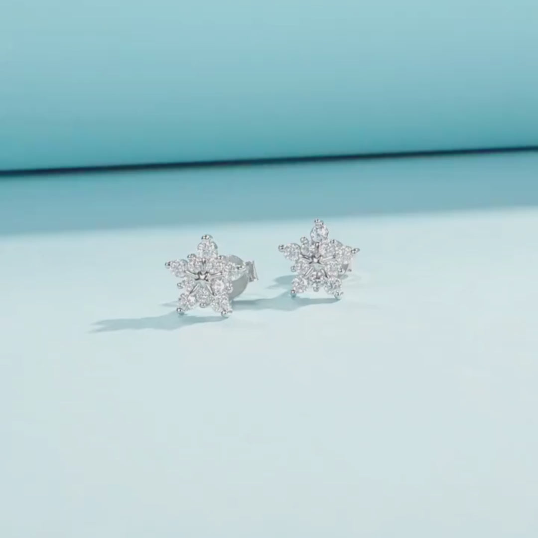 Prm8107: The Moissanite Starburst Stud Earrings