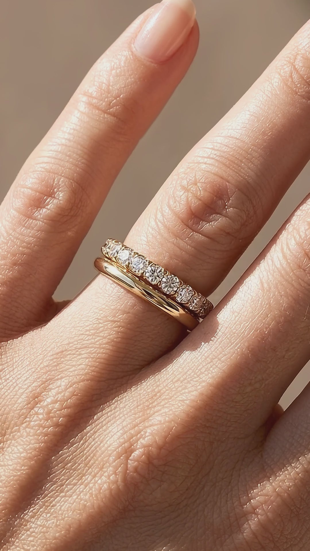Double-Band Moissanite Eternity Ring | 925 Sterling Silver | PRM5053