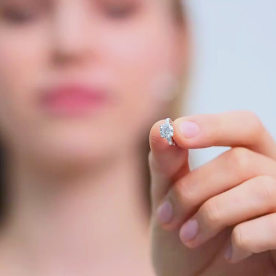 Prm8121: The Moissanite Solitaire Huggie Drop Earrings