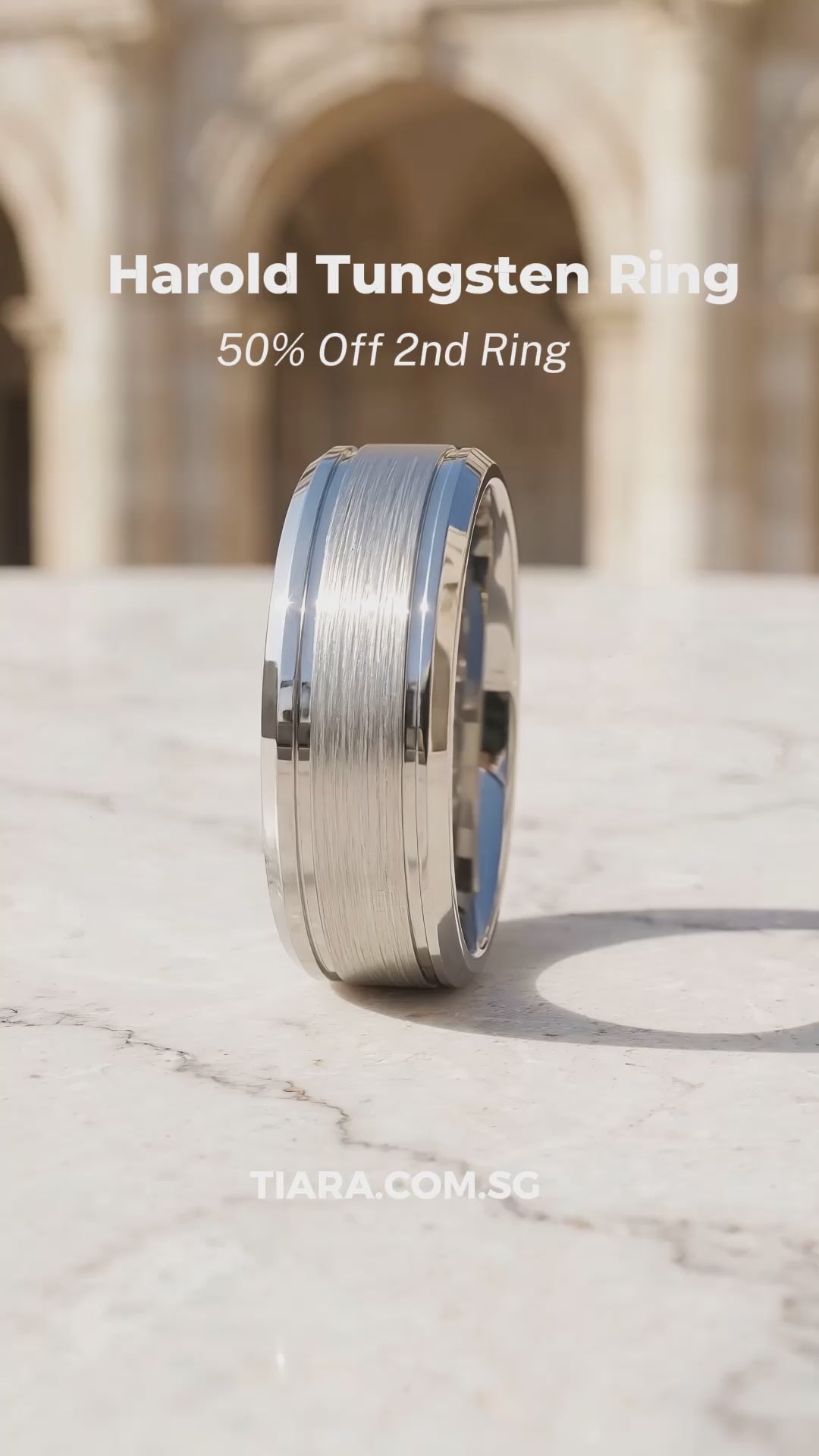 Harold | Brushed Tungsten Carbide Ring | Men&