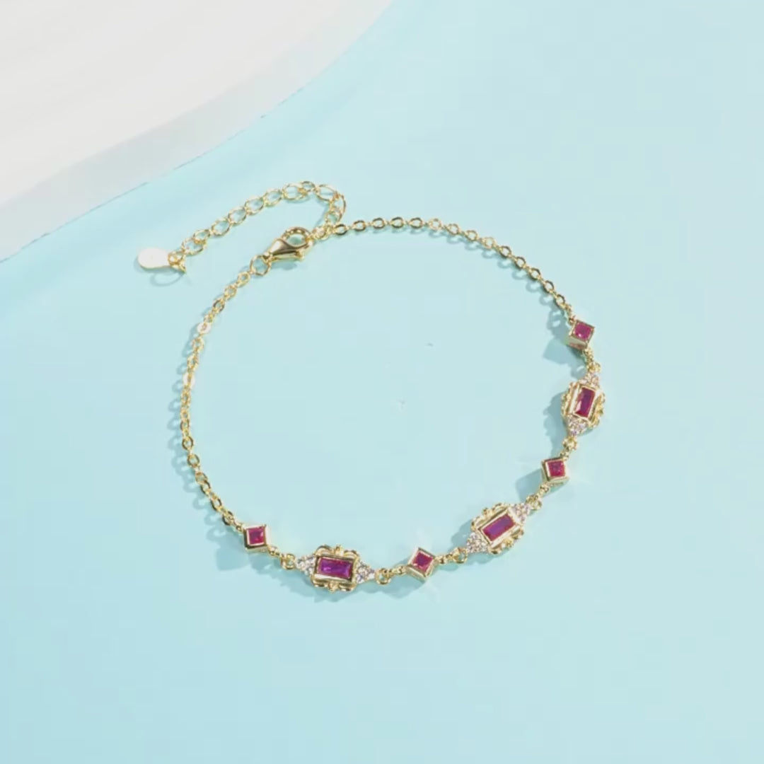 Prm9127: The Royal Ruby Art Deco Bracelet
