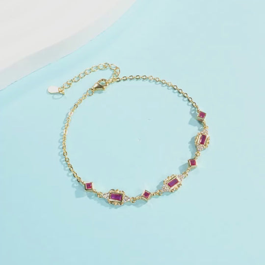 Prm9127: The Royal Ruby Art Deco Bracelet