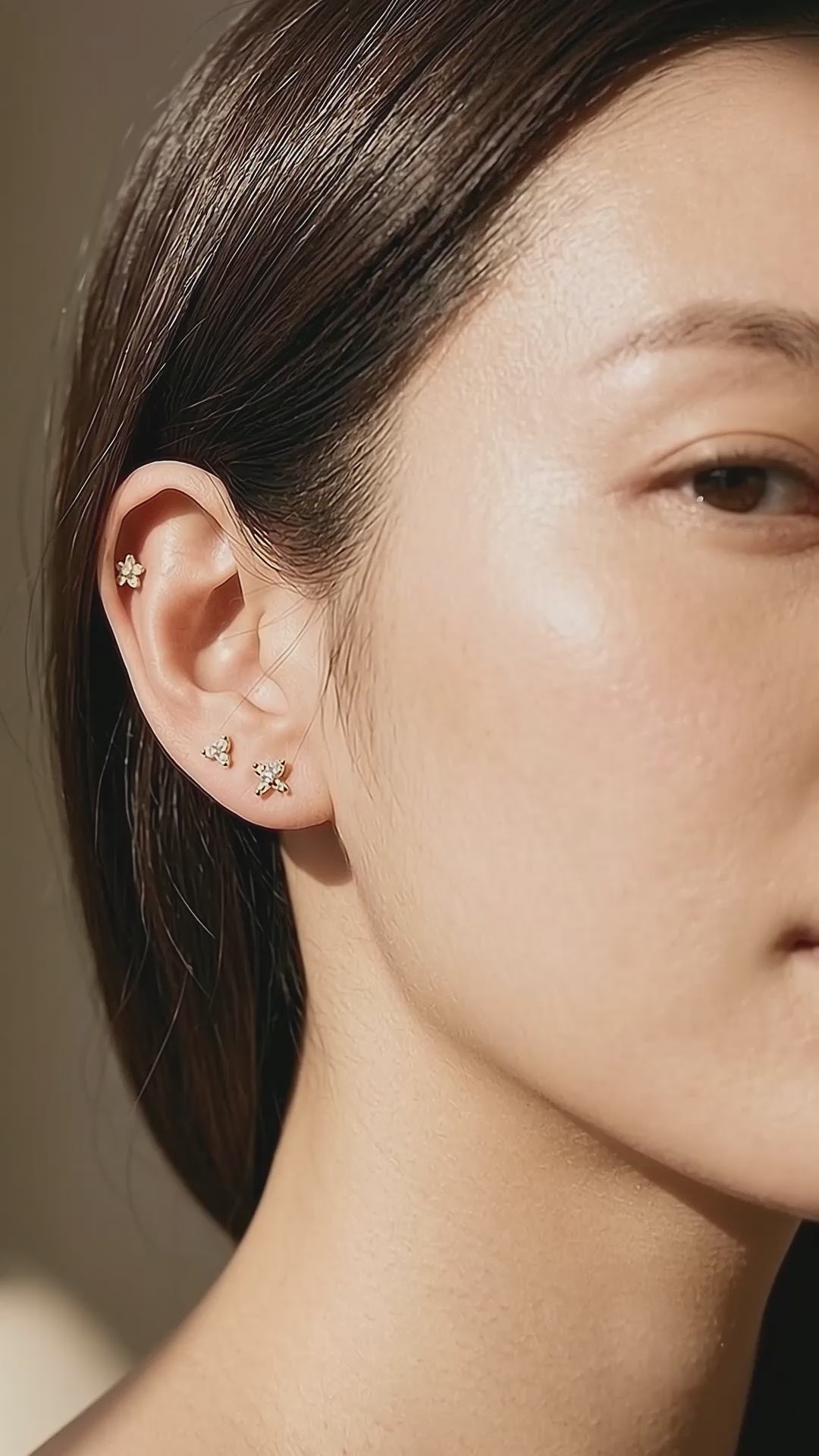 Floral Motif Stud Earrings Set (3 Pairs) | Luxe3785