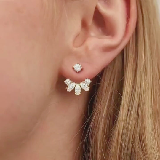 Prm8118: The Zircon Marquise Ear Jacket