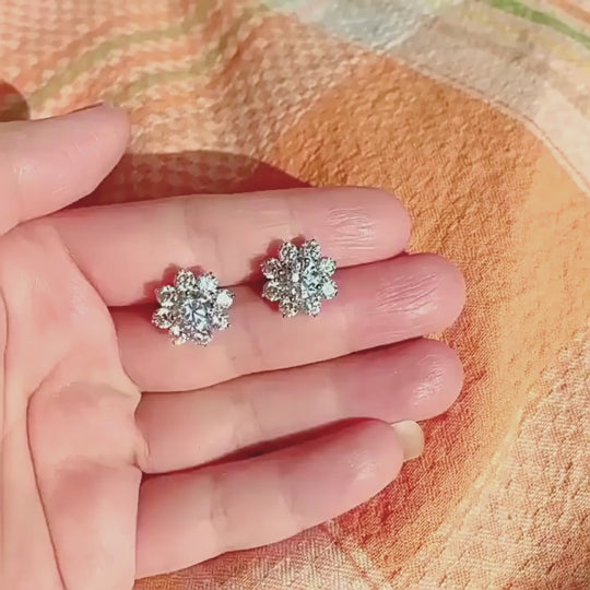Prm8120: The Moissanite Blossom Stud Earrings