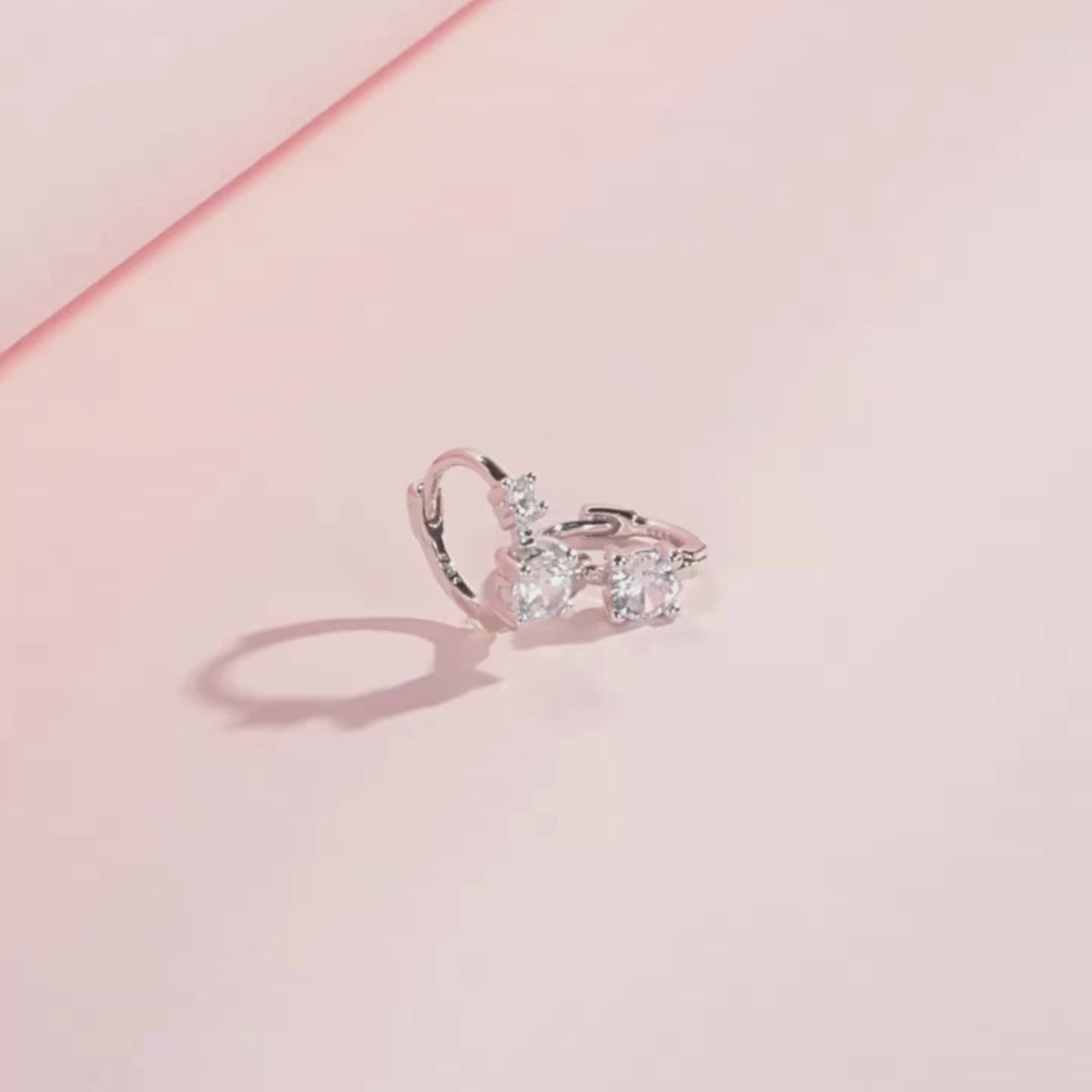 Prm8105: The Double Comet Huggie Earrings