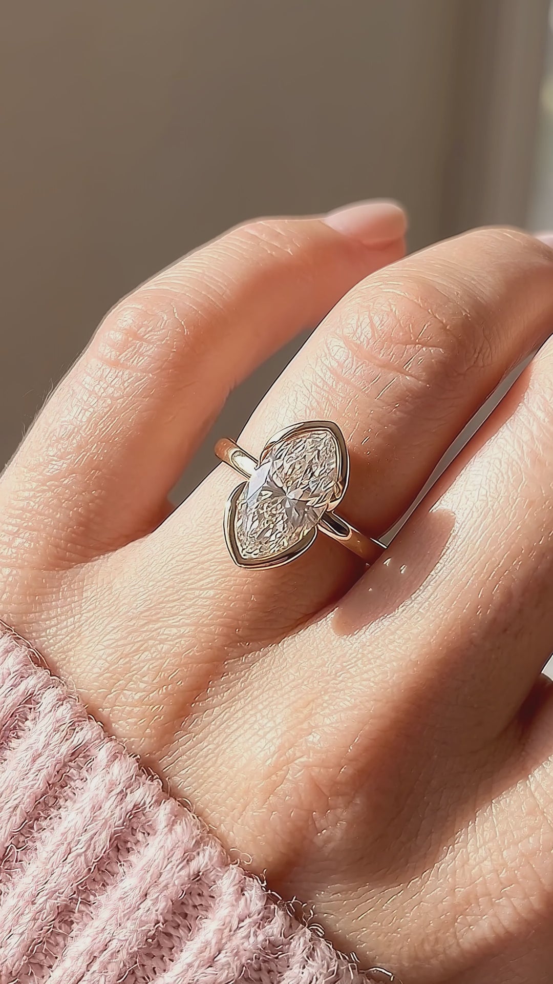 Marquise Moissanite Solitaire Ring | 925 Sterling Silver | PRM7208