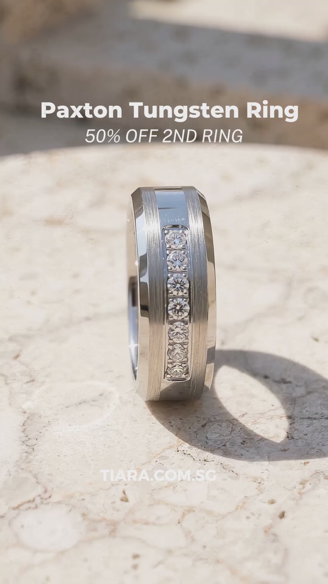 Paxton | Brushed Tungsten Carbide Ring | Men&