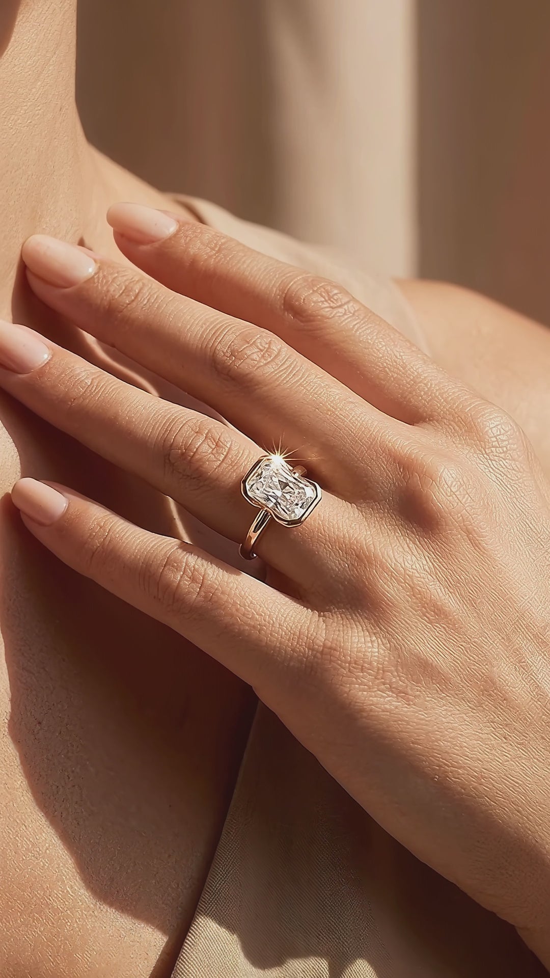 Radiant Moissanite Solitaire Ring | 925 Sterling Silver | PRM7207