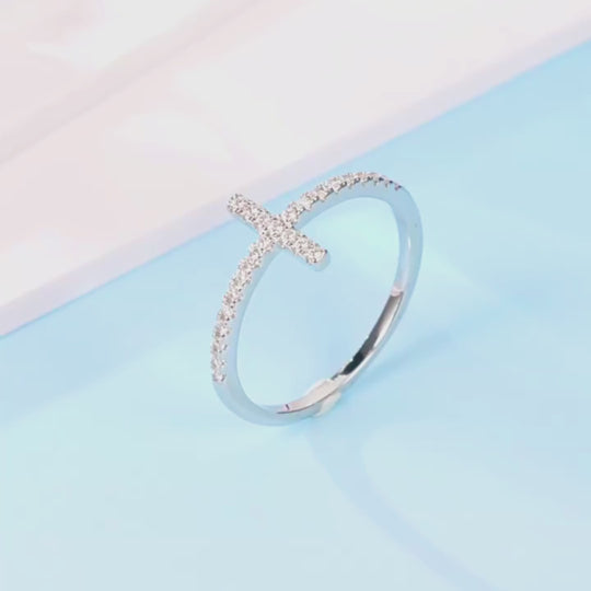 Prm7135: The Pavé Cross Statement Ring