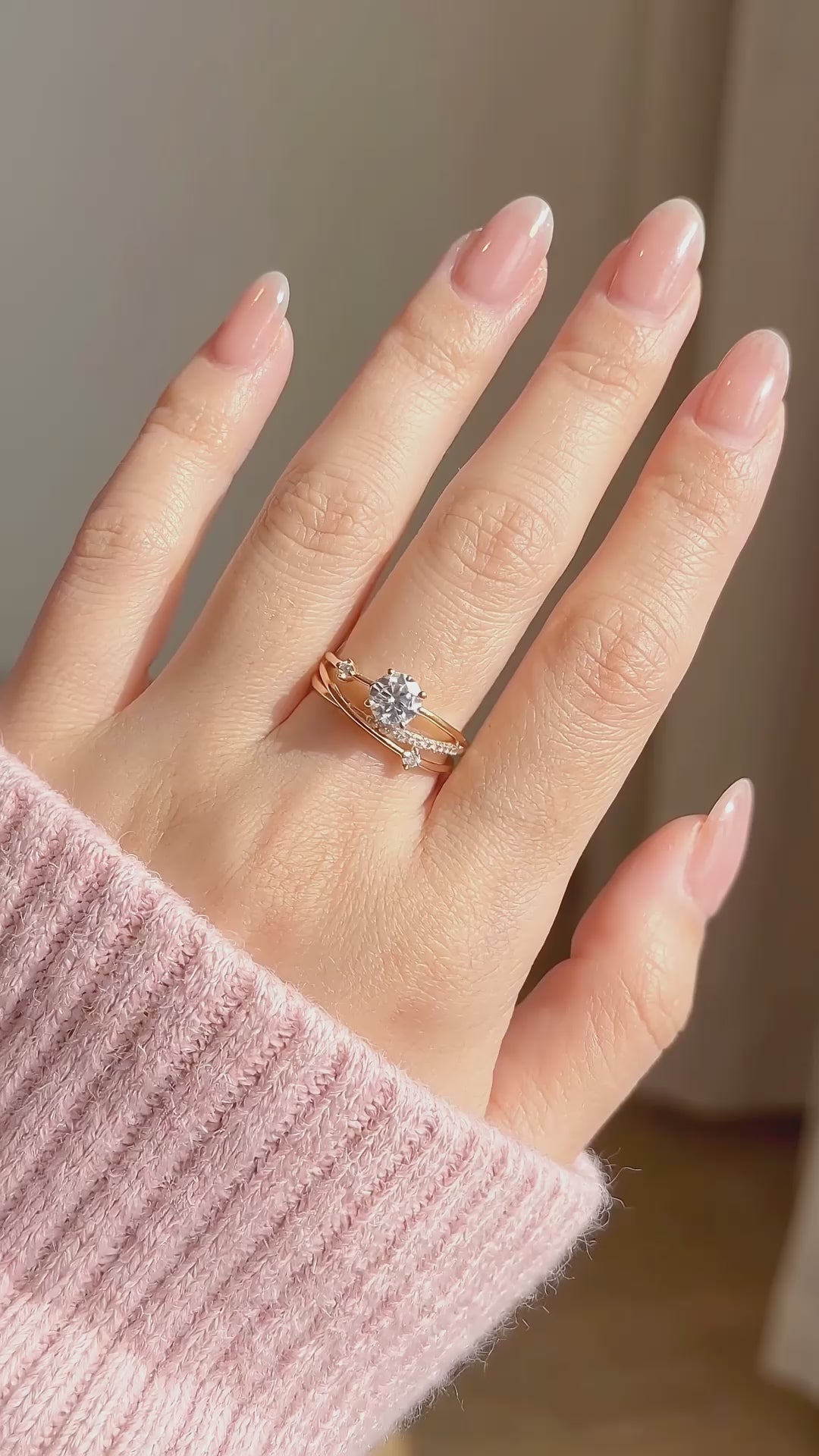 Vine Moissanite Rose Gold Ring | 925 Sterling Silver | PRM7114