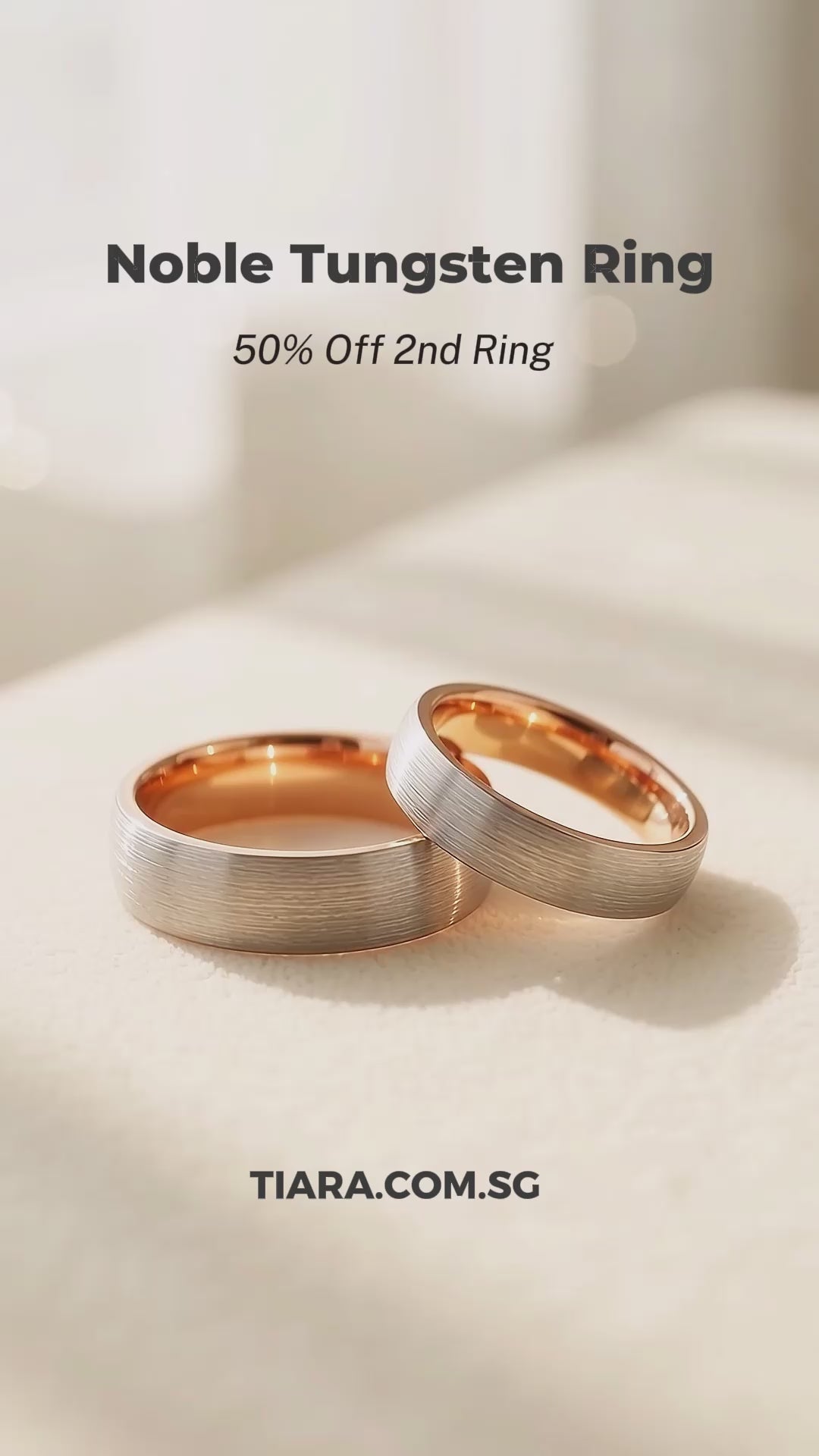 Noble | Tungsten Couple Rings | Silver Wedding Bands