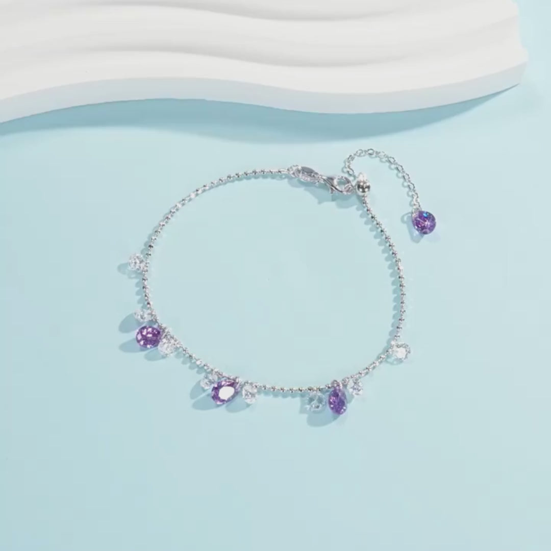 Prm9108: The Amethyst Droplet Bracelet