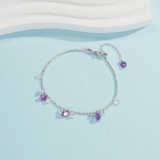 Prm9108: The Amethyst Droplet Bracelet