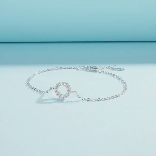 Prm9117: The Moissanite Circle of Life Bracelet