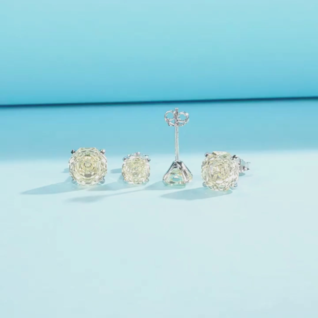 Prm8112: The Canary Sparkle Stud Earrings