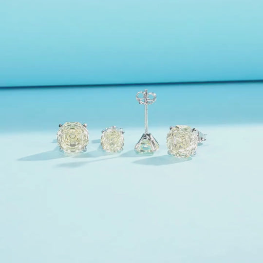 Prm8112: The Canary Sparkle Stud Earrings