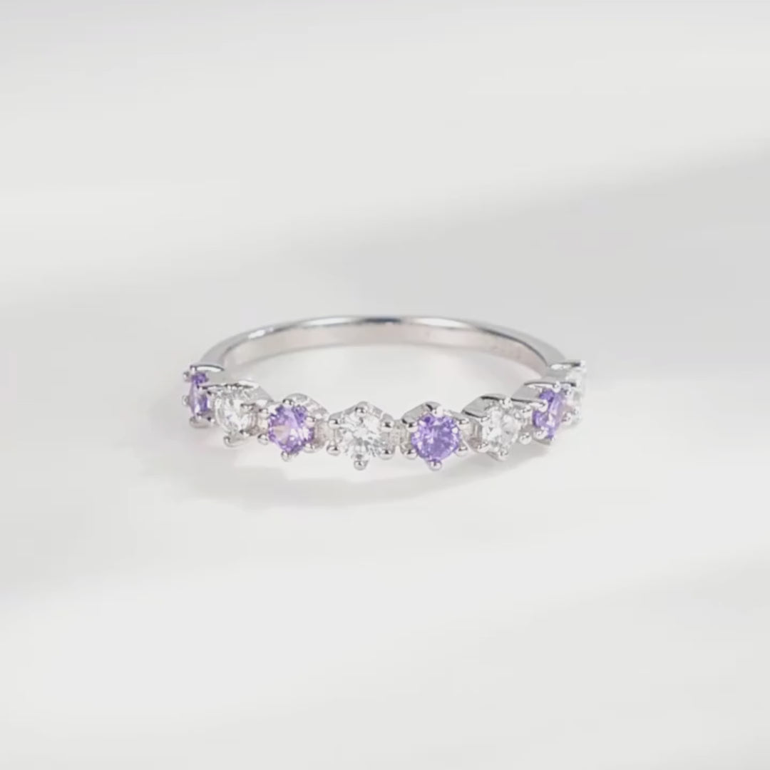Prm7137: The Amethyst Starlight Eternity Ring