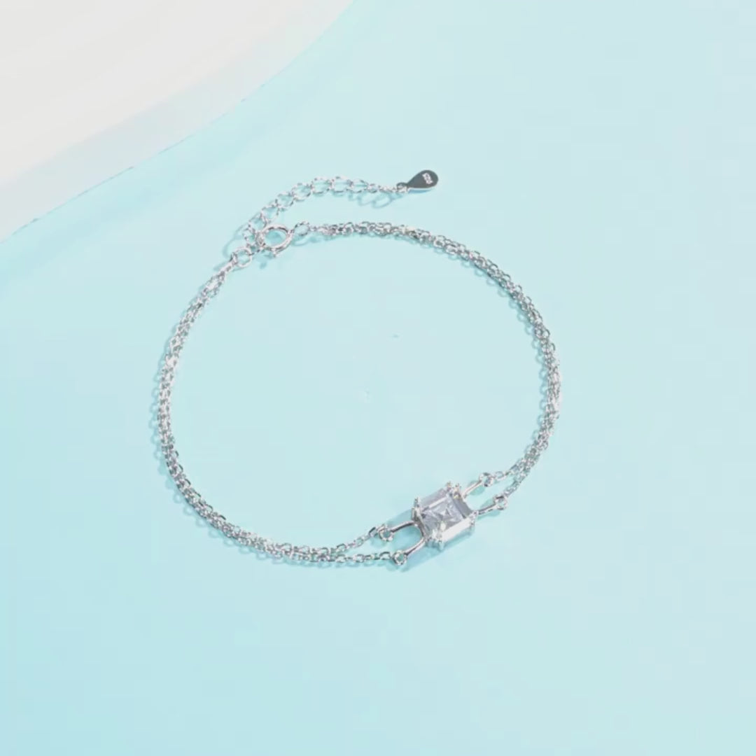 Prm9125: The Princess Cut Elegance Bracelet