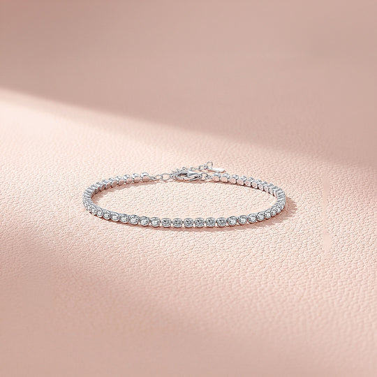 Classic Round Tennis Bracelet | Diamond Simulant | Prm9101
