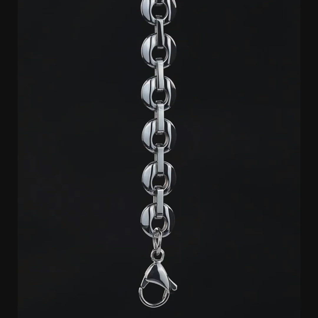 High Polished Tungsten Chain Bracelet