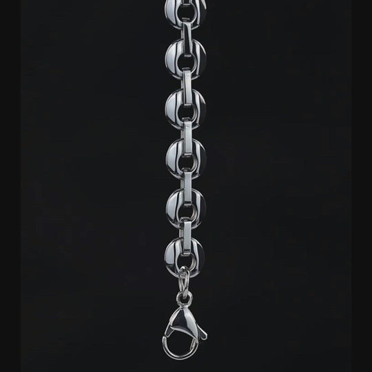 High Polished Tungsten Chain Bracelet