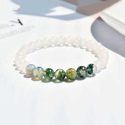 C118 - Natural White Agate Crystal Bracelet - Tiara.com.sg Singapore Jewelry & Bags