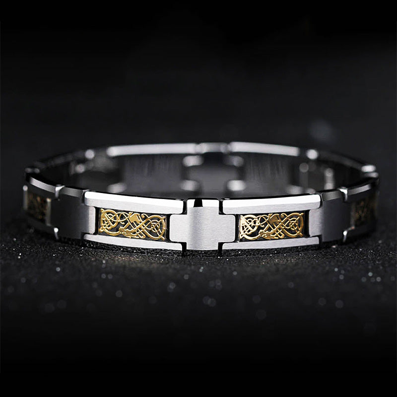 High Polished Tungsten Dragon Design Bracelet Tungsten Bracelets - Tiara.com.sg Singapore Jewelry Shop