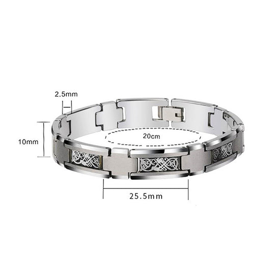 High Polished Tungsten Dragon Design Bracelet Tungsten Bracelets - Tiara.com.sg Singapore Jewelry Shop