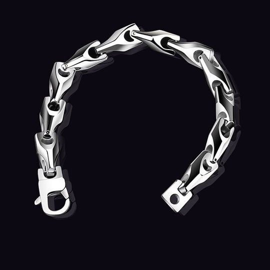 Silver Tungsten Loop Bracelet Tungsten Bracelets - Tiara.com.sg Singapore Jewelry Shop