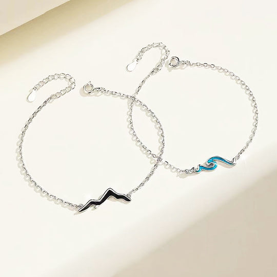 Waves and Peaks Couple Bracelets